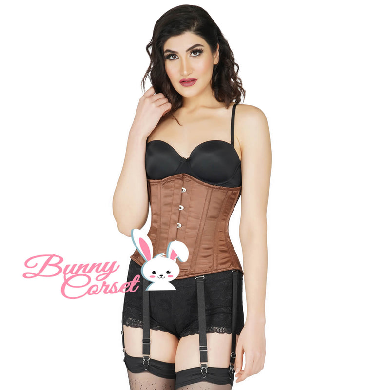 Finley Bespoke Brown Satin Corset