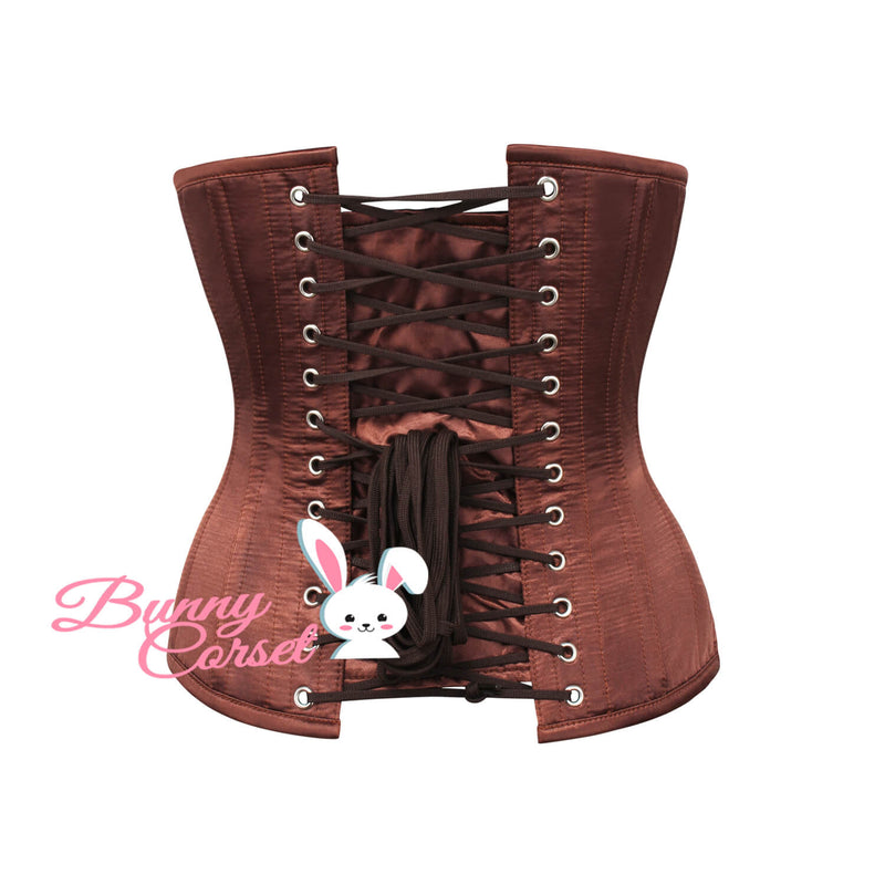 Enrica Bespoke Brown Satin Corset