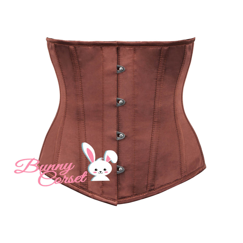 Enrica Bespoke Brown Satin Corset
