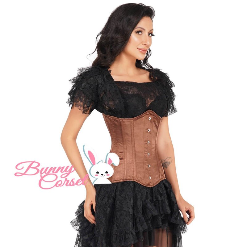 Embla Black Satin Corset