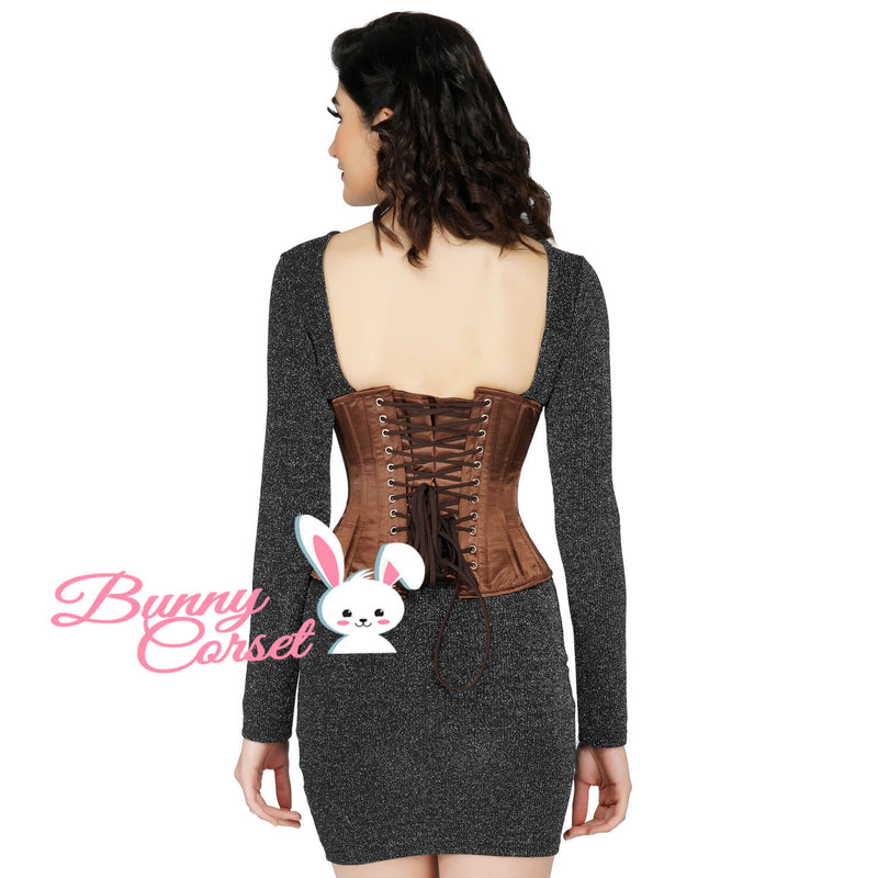 Blaine Bespoke Brown Satin Corset