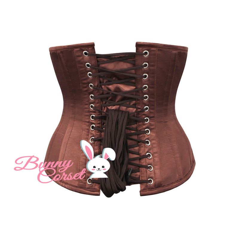 Blaine Bespoke Brown Satin Corset