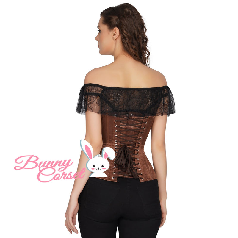 Laticia Black Satin Corset