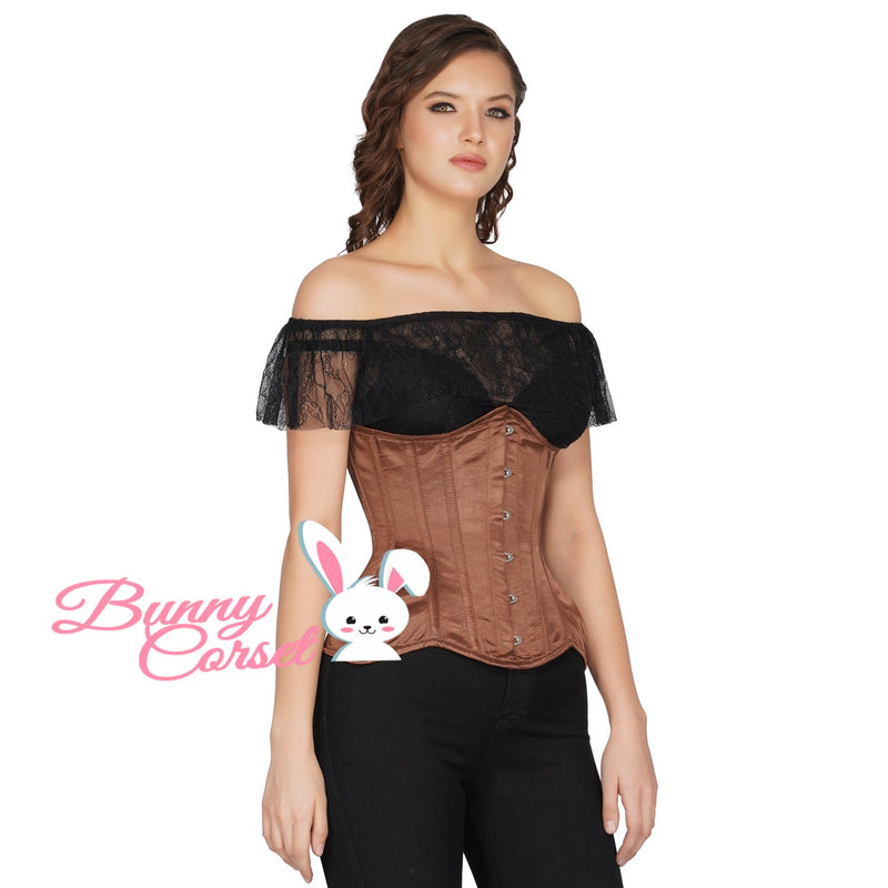 Laticia Black Satin Corset