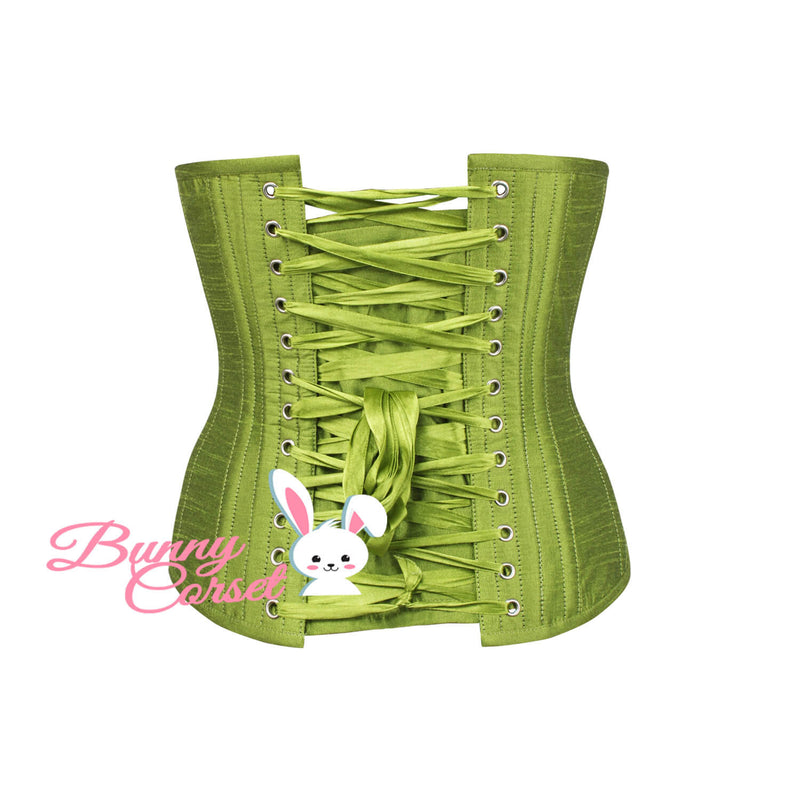 Callie Bespoke Olive Green Corset