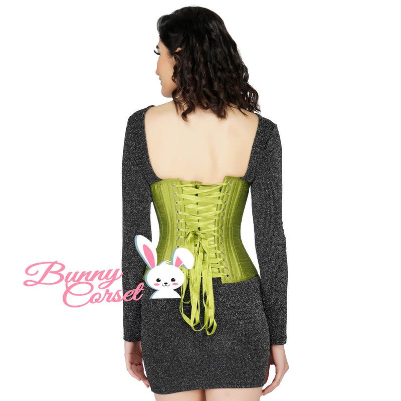 Callie Bespoke Olive Green Corset