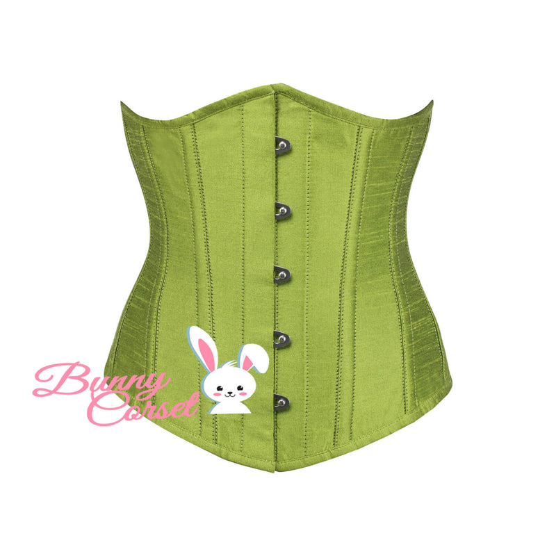 Callie Bespoke Olive Green Corset
