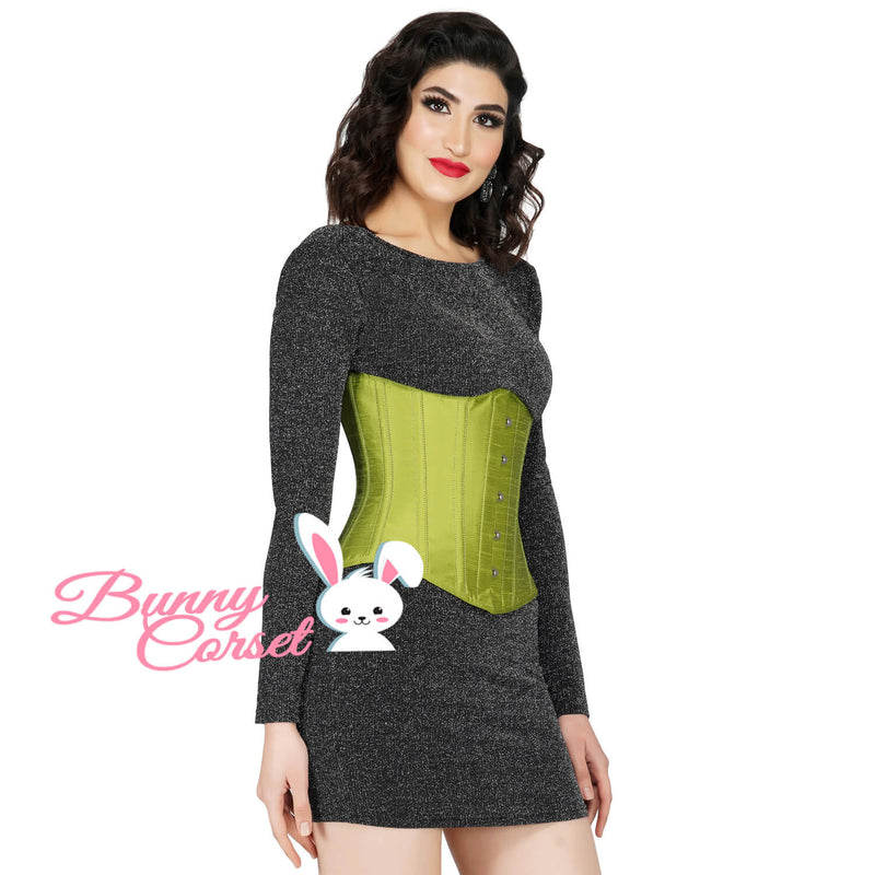Callie Bespoke Olive Green Corset
