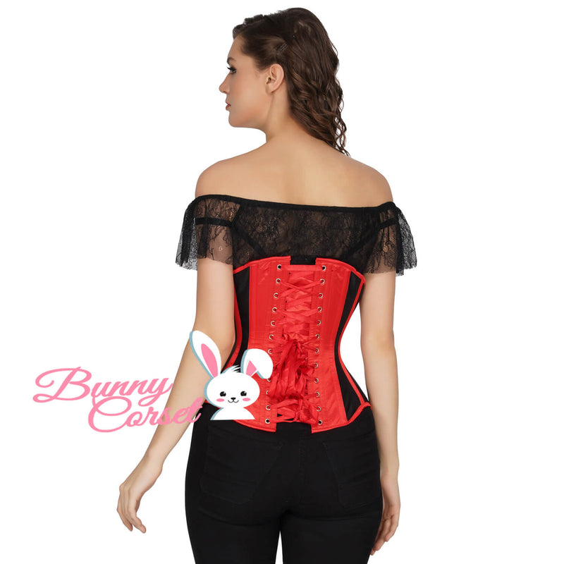Thyme Bespoke Red Satin Corset
