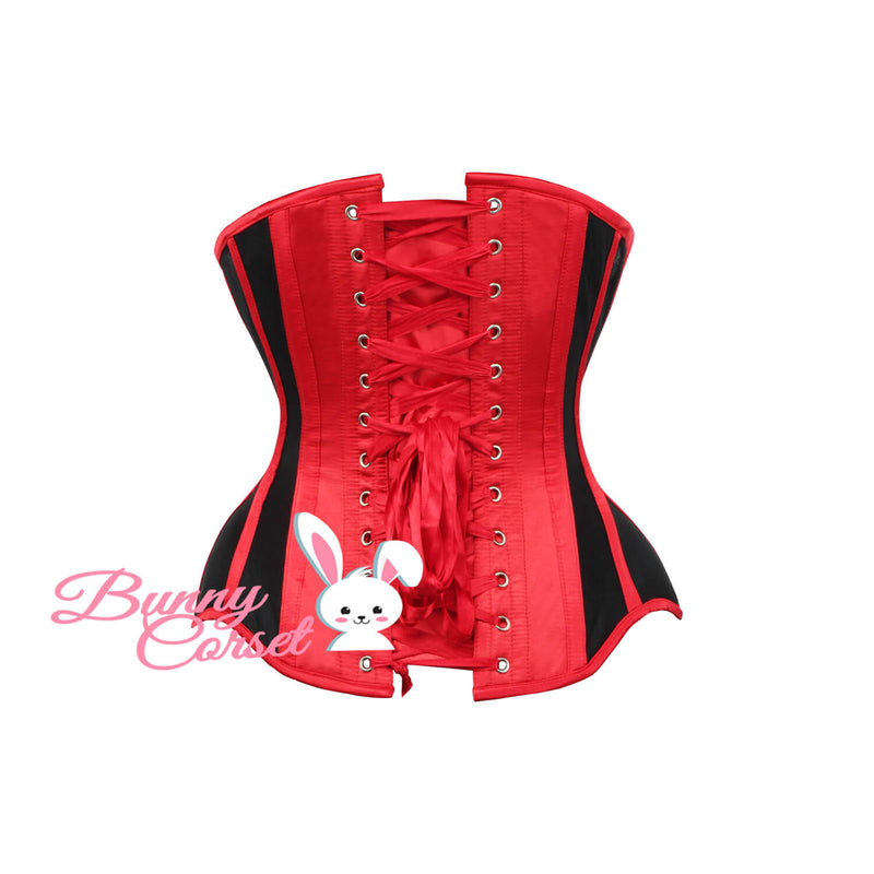 Thyme Bespoke Red Satin Corset