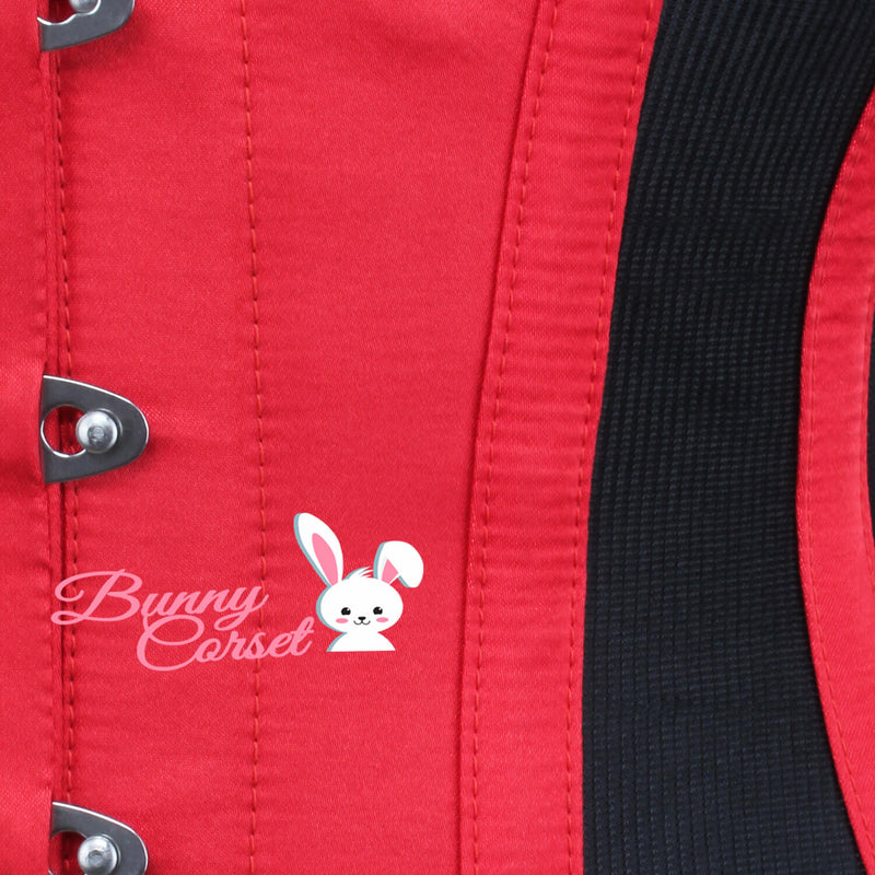 Thyme Bespoke Red Satin Corset