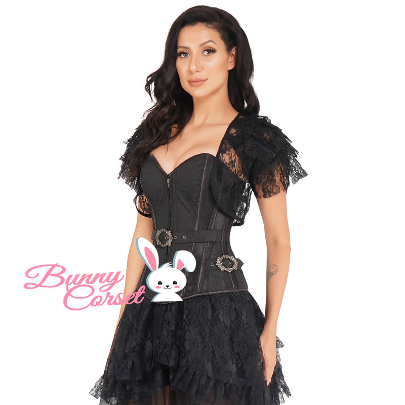 Kensleigh Black Mesh Corset