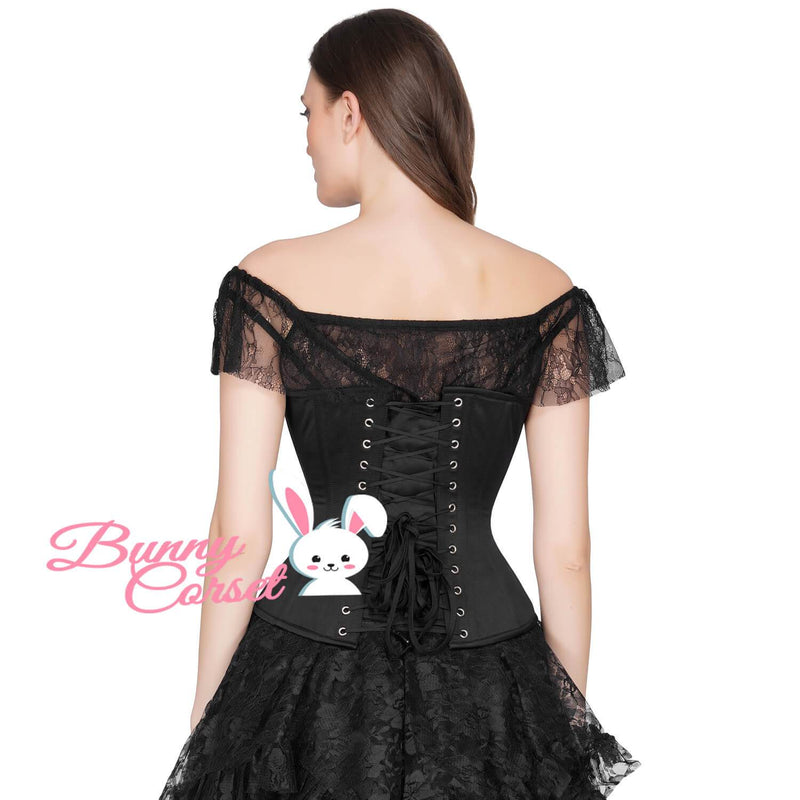 Lauran Black Satin Corset