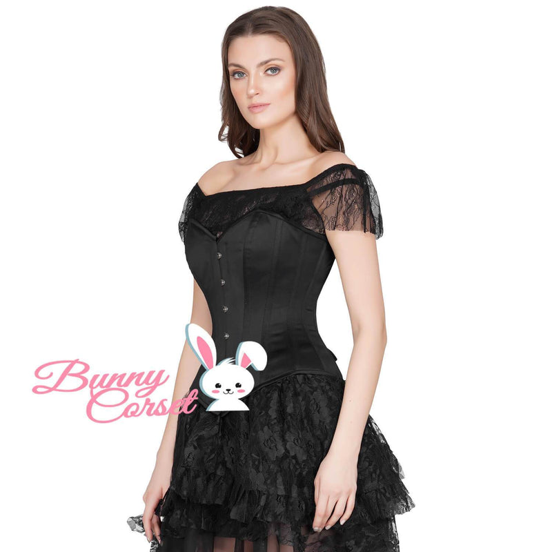 Lauran Black Satin Corset
