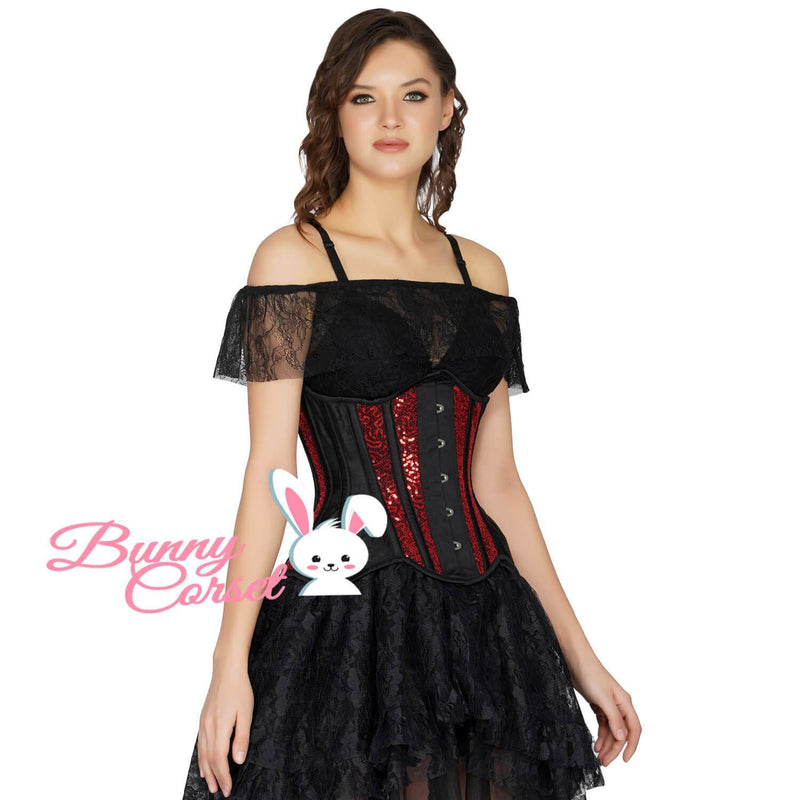 Launfal Mesh Sequin Corset