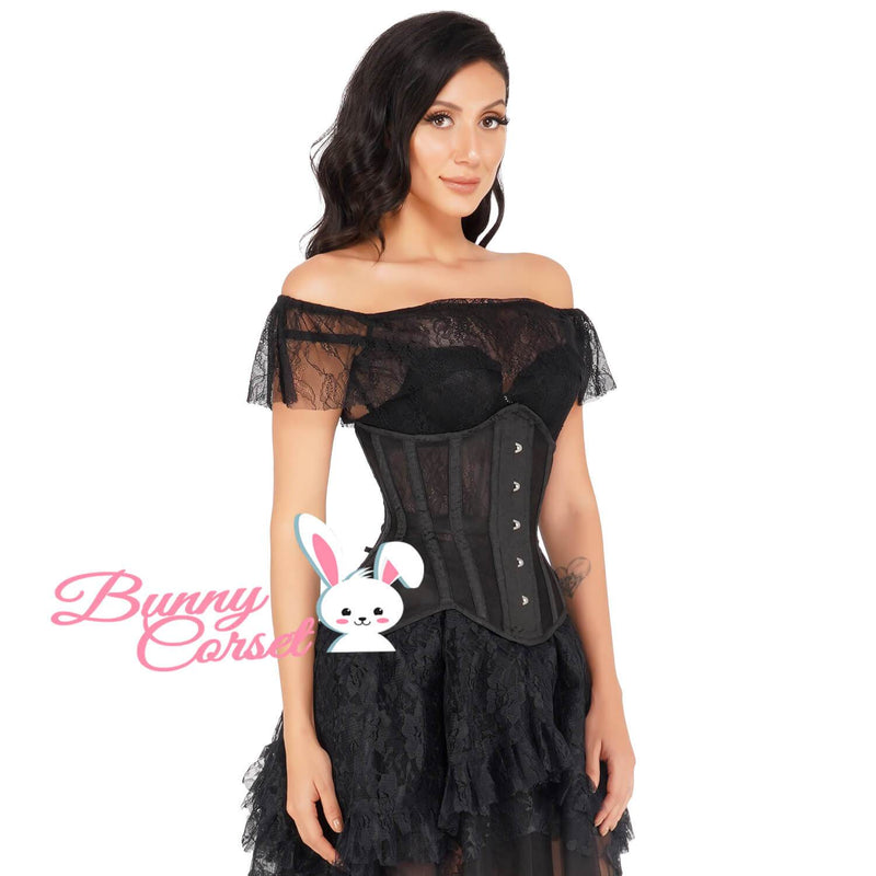 Candyce Black Mesh Corset