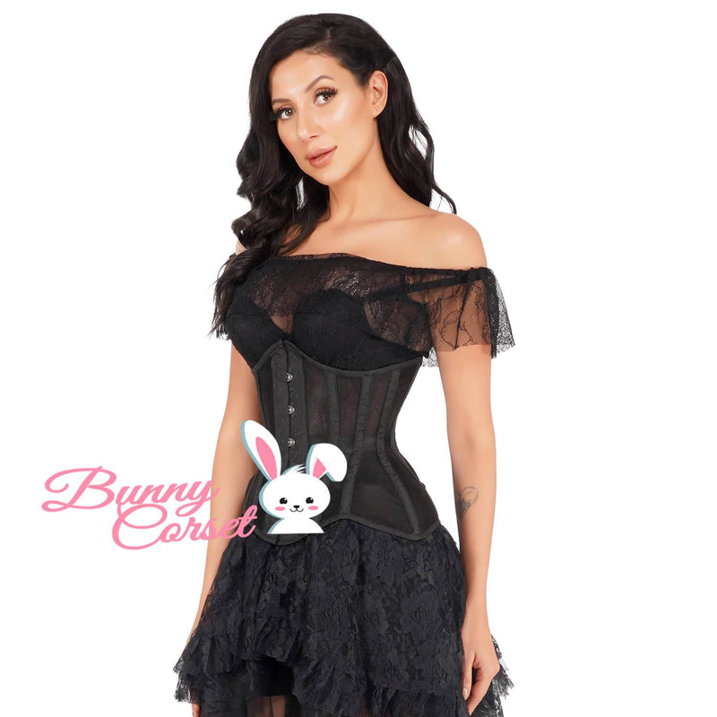 Candyce Black Mesh Corset