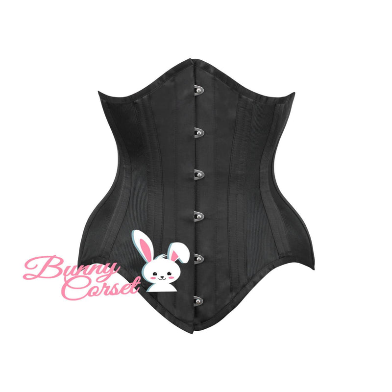 Achaziah Black Satin Corset