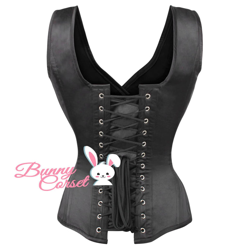 Cannelita Black Satin Corset