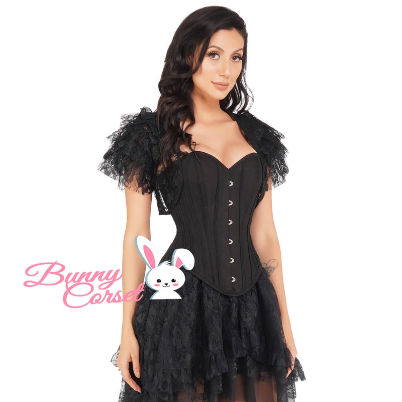 Geonna Black Cotton Corset