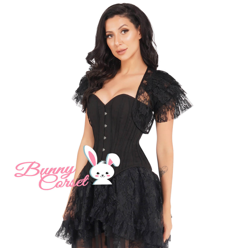 Geonna Black Cotton Corset