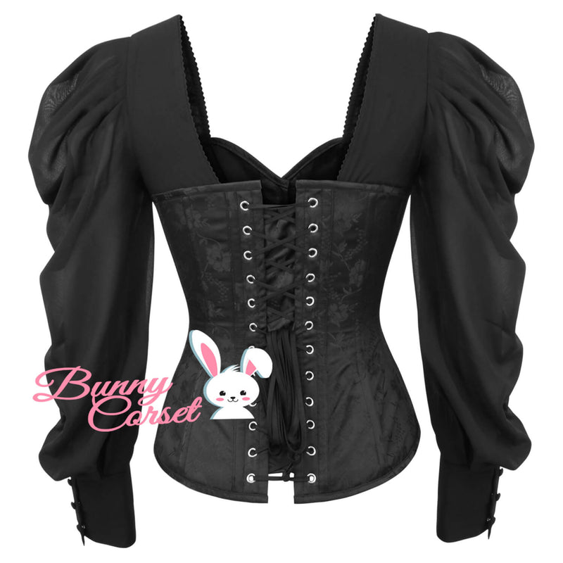 Ellie Black Brocade Corset