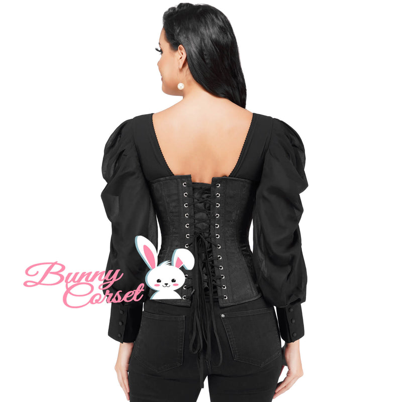 Ellie Black Brocade Corset