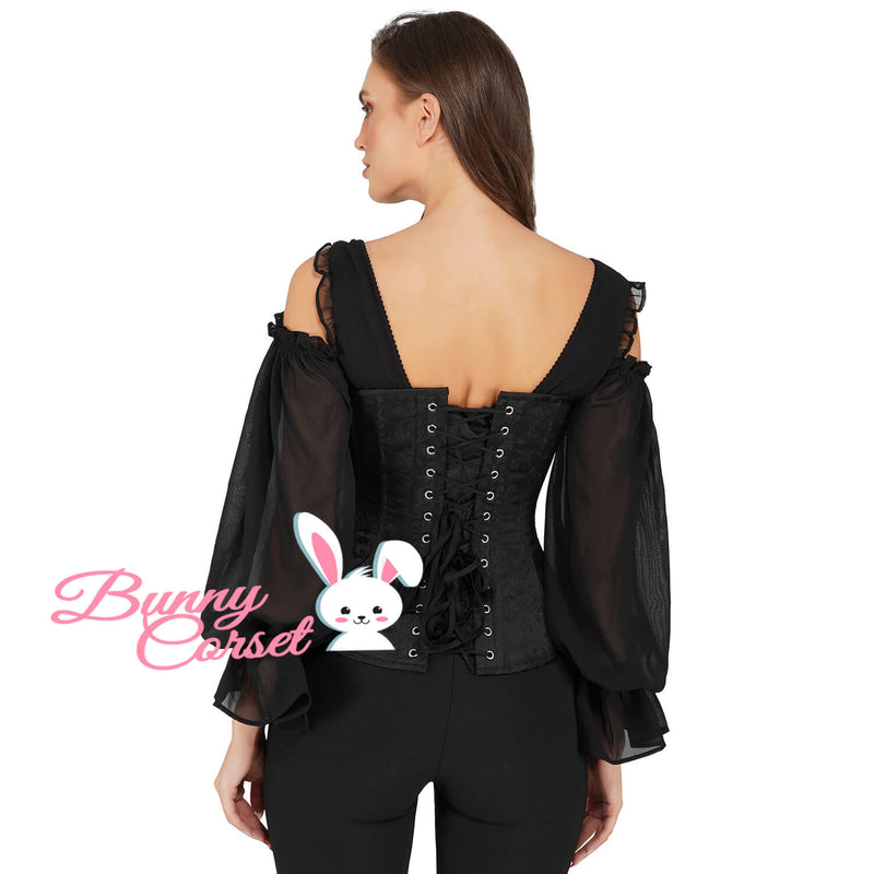 Aubrey Overbust Black Corset