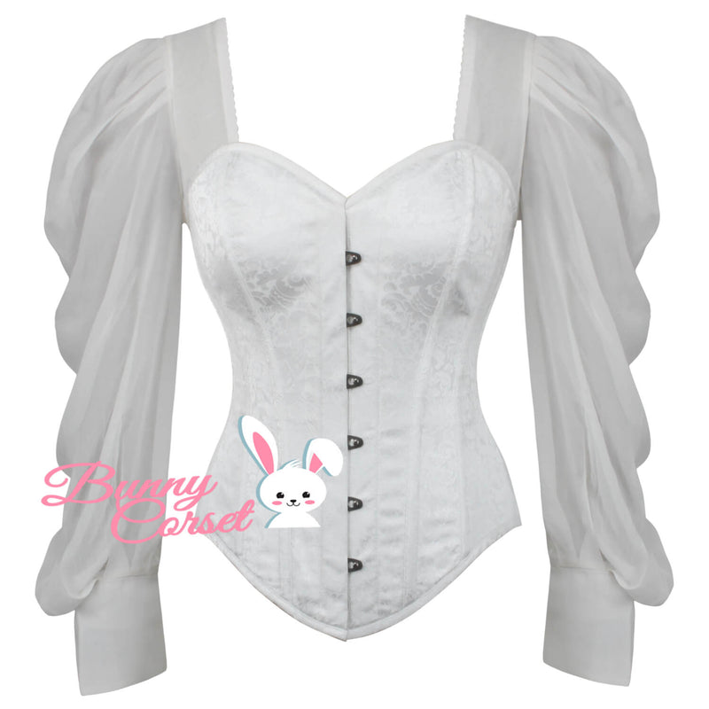 Natalie Overbust White Corset