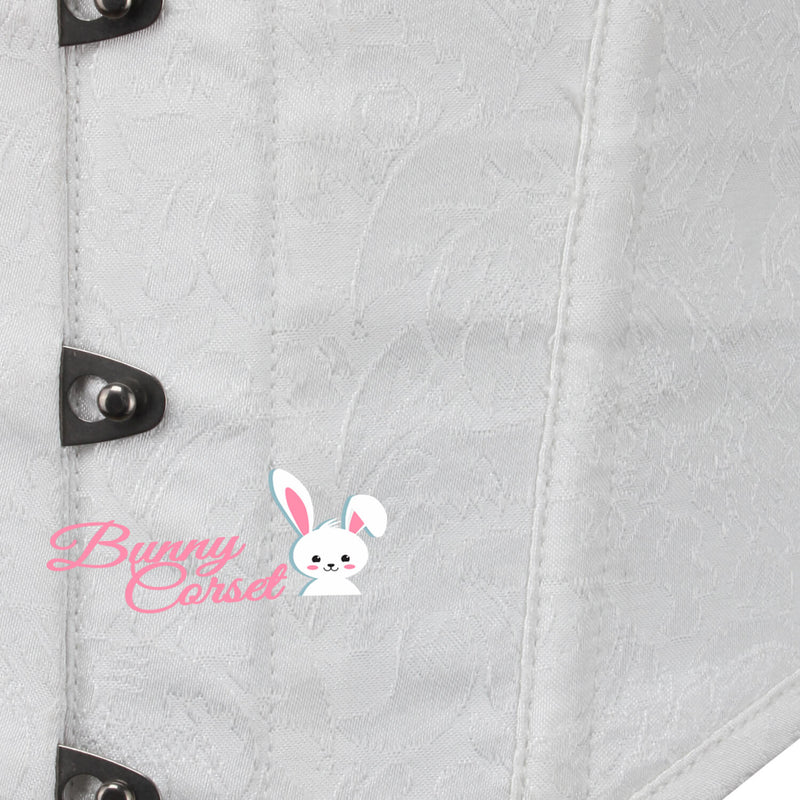 Lydia White Brocade Corset