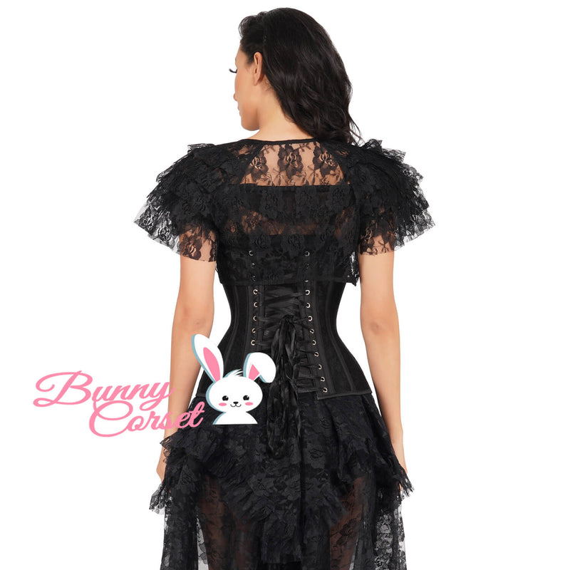 Emaan Black Mesh Corset