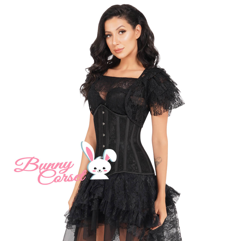 Emaan Black Mesh Corset