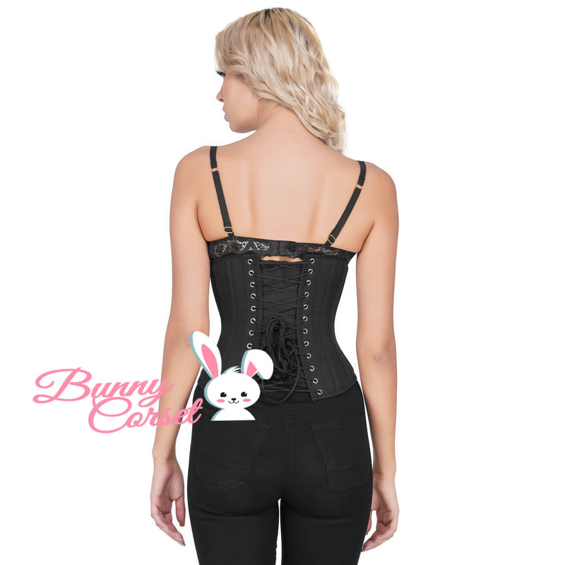 Riley Black Cotton Corset