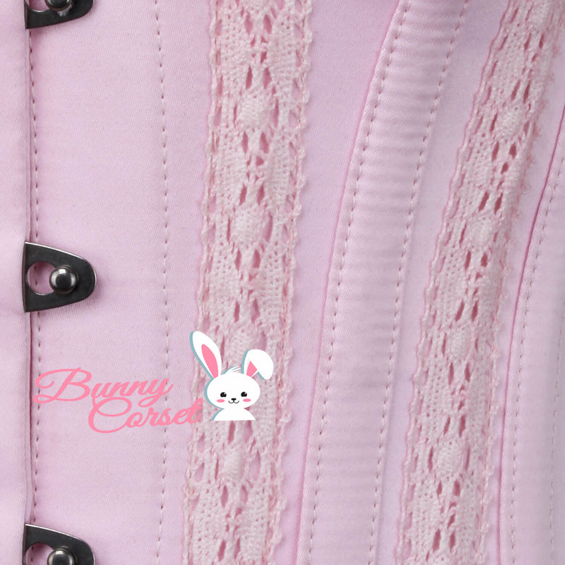 Arianna Pink Satin Corset