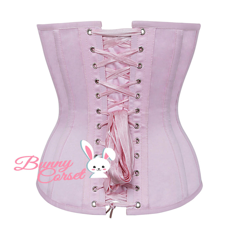 Kylie Pink Satin Corset