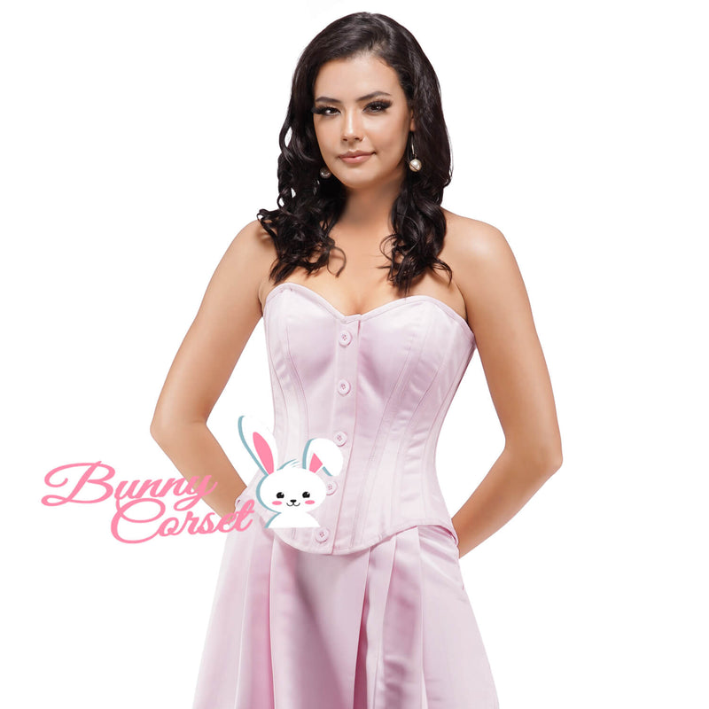 Kylie Pink Satin Corset