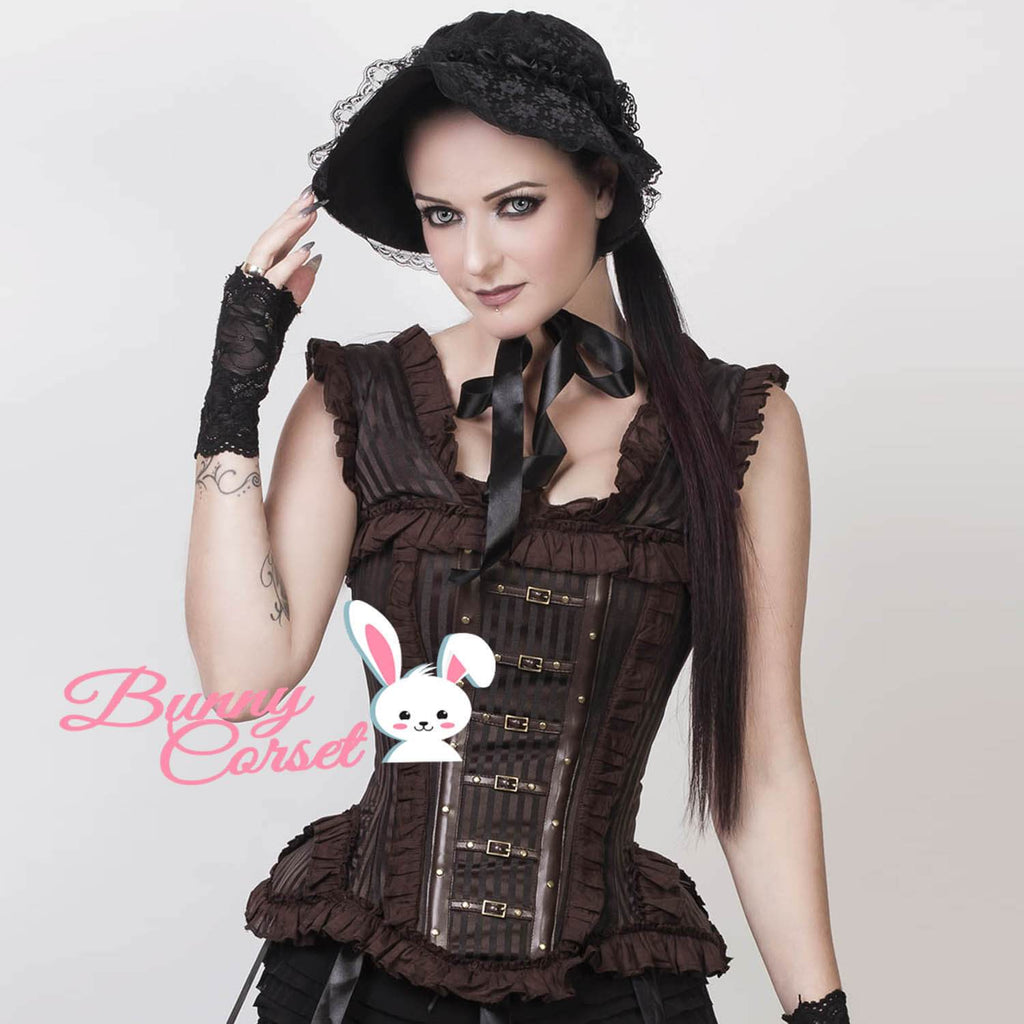 Adalee Overbust Brown Corset