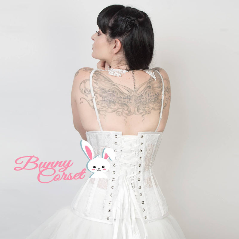 Anahi White Mesh Corset