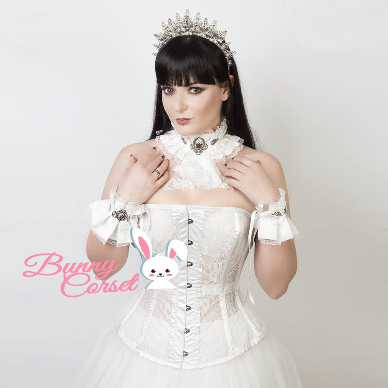 Johanna White Mesh Corset