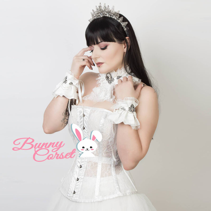 Johanna White Mesh Corset