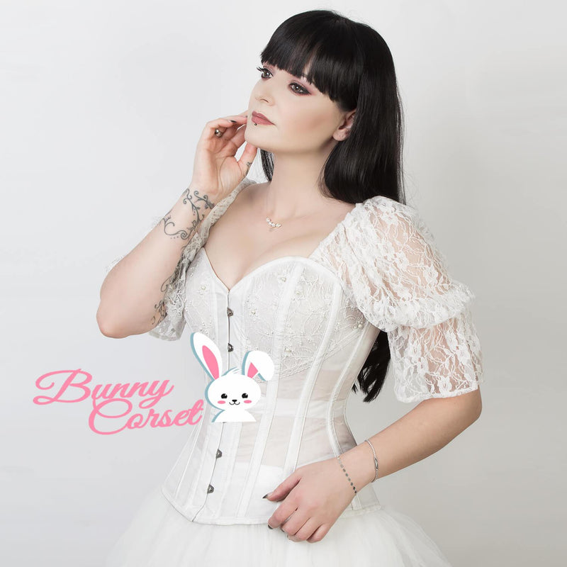 Allyson White Mesh Corset
