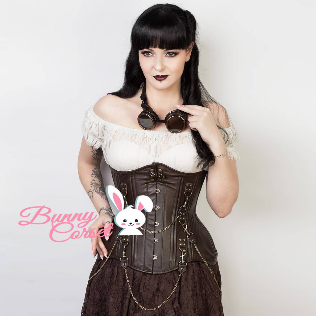 Sylvia Leather Underbust Corset