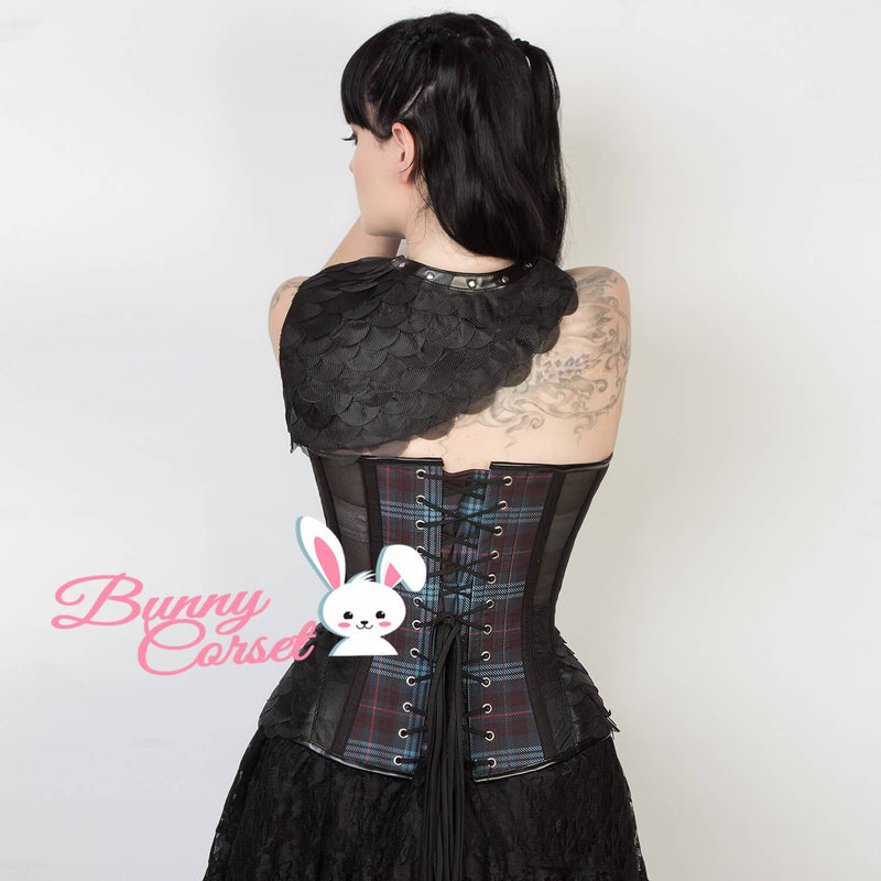 Poppy Plaid Print Corset
