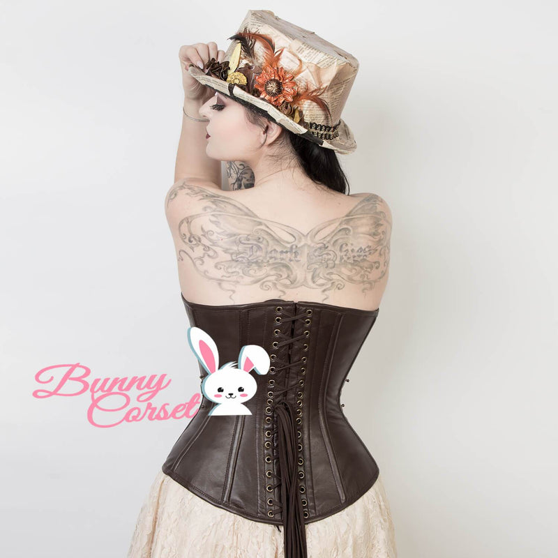 Amber Overbust Leather Corset