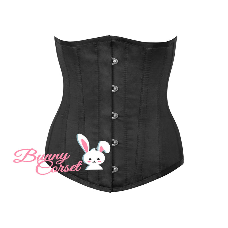 Briella Black Satin Corset