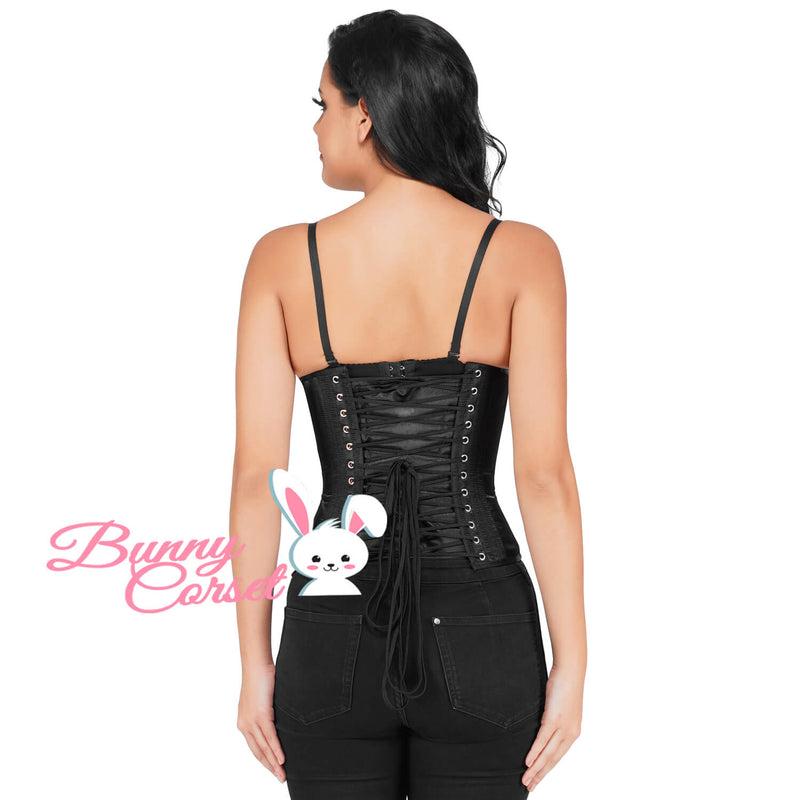 Briella Black Satin Corset