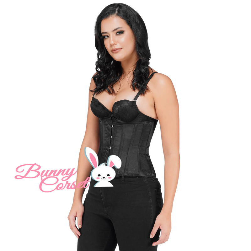 Briella Black Satin Corset