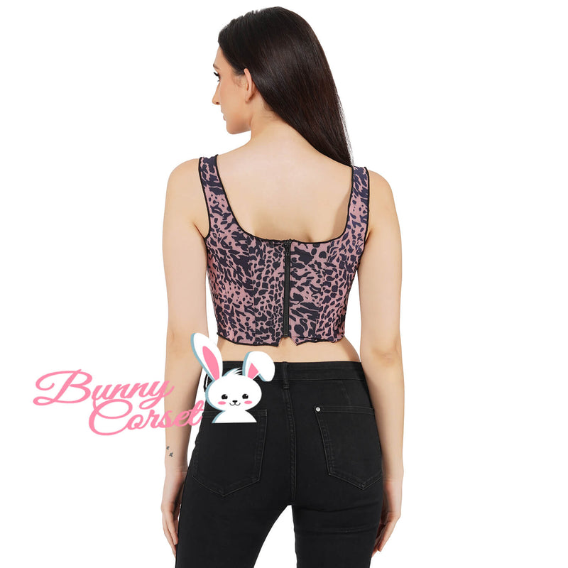 Leanna Leopard Corset Top
