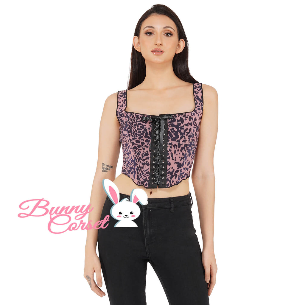 Leanna Leopard Corset Top