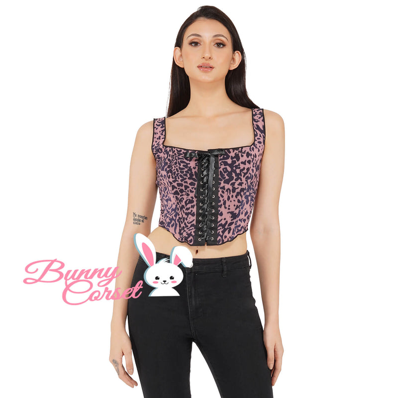 Leanna Leopard Corset Top